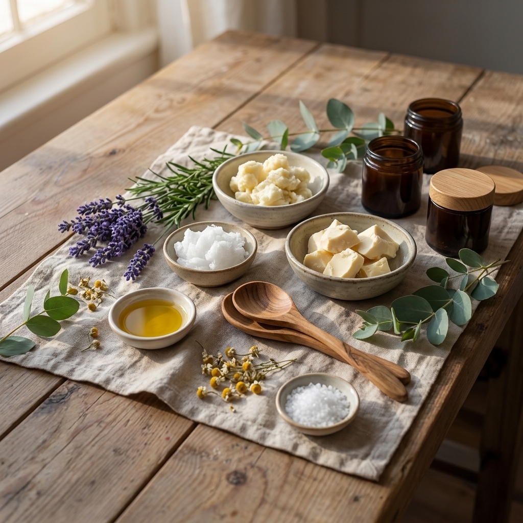 Ingredientes naturales para elaborar productos corporales